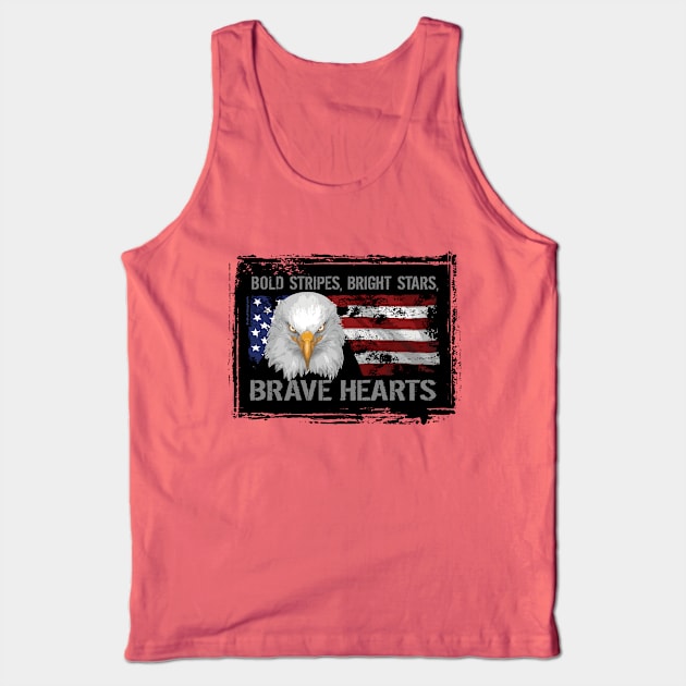 Brave American Hearts Tank Top by eBrushDesign